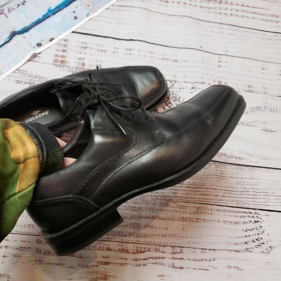 DOCKERS genuine leather men's dress laced  shoes size 8.5W - Picture 16 of 16